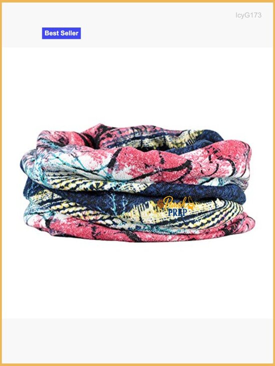 Cotton Slouchy Beanie Cap Scarf 2-Pack Open Top Ponytail Hat Chemo Headwear main image 4